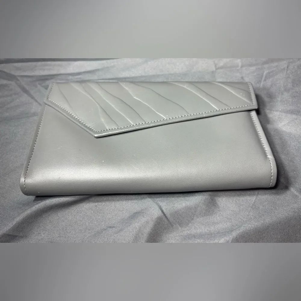 Gray Women's Leather Clutch Bag EPC